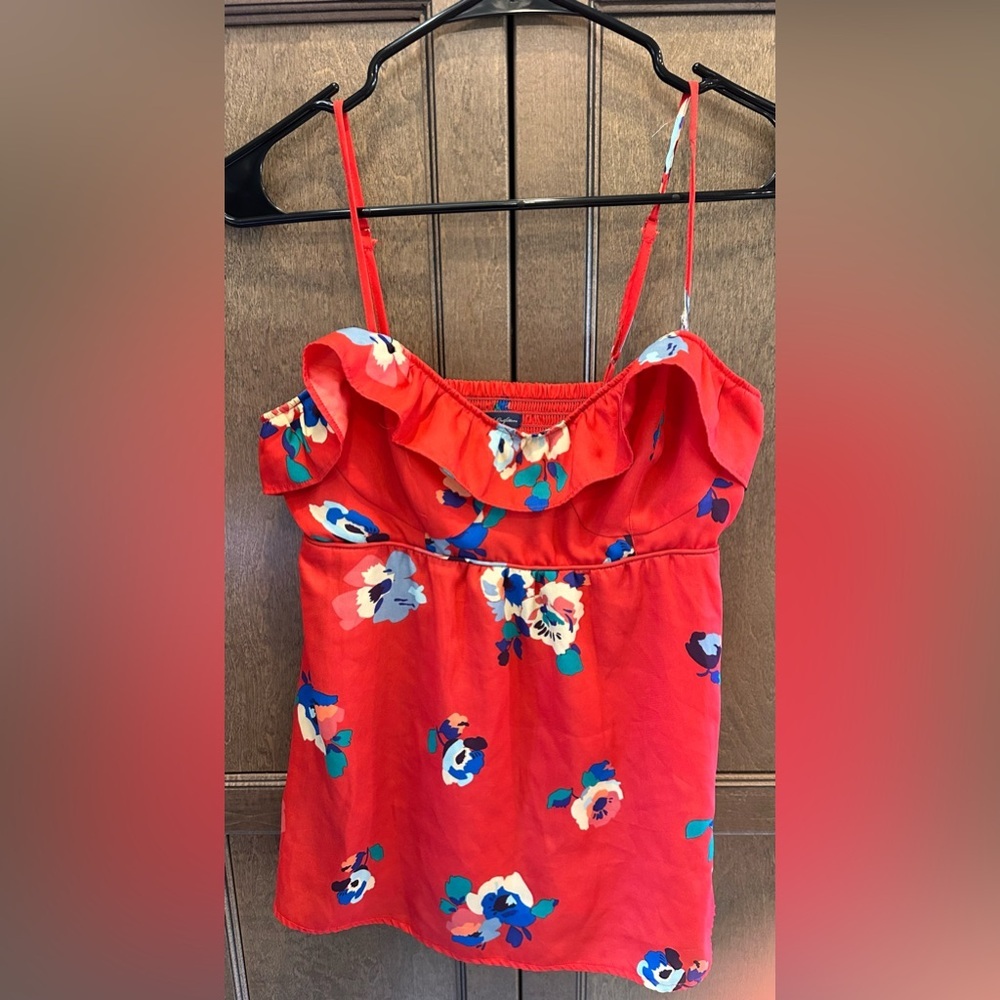 American Eagle Outfitters Red Floral Top